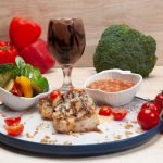 Grilled Fish With Lemon Butter Sauce And A Smoothie
